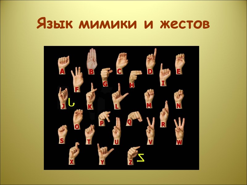 Язык мимики и жестов